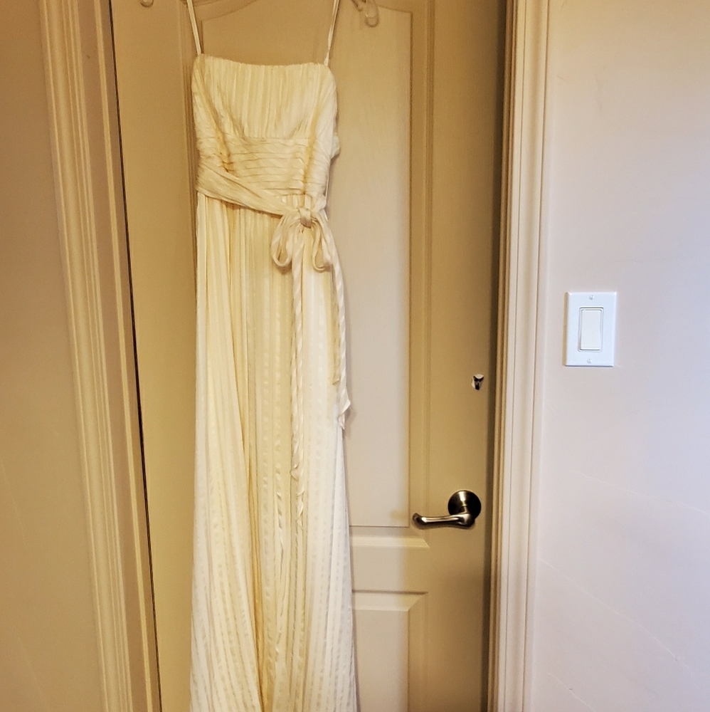 BCBG Max Azria Silk Strapless Dress